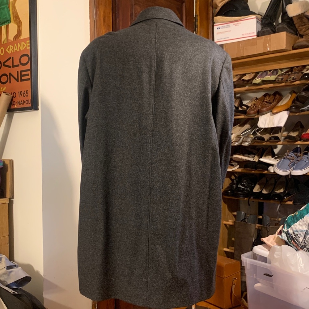 IKE BEHAR CASHMERE WOOL BLEND GRAY TOPCOAT - Picture 4 of 13